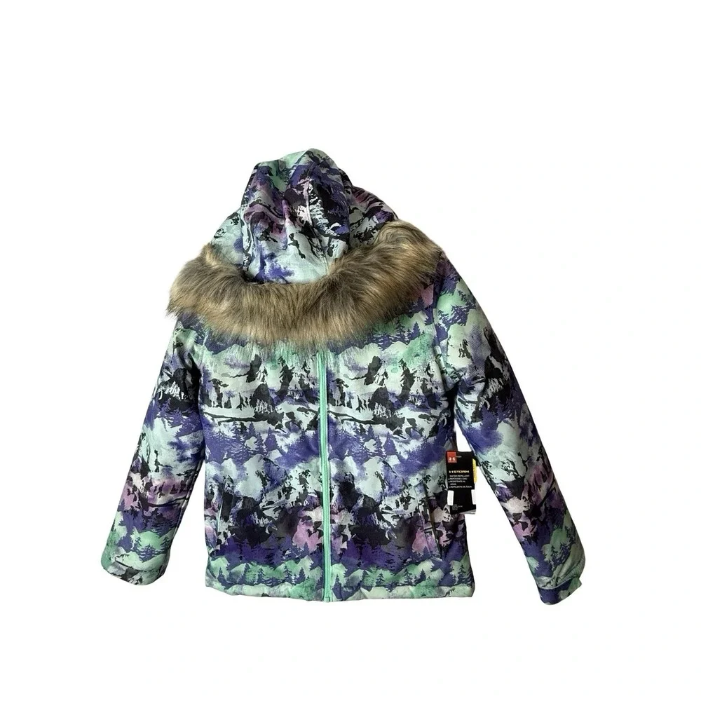 Under Armour Storm Laila Comet Green Insulated Ski Jacket -Youth large
